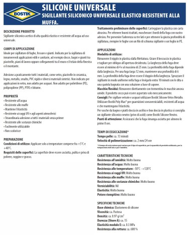 SIL BOSTIK UNI NERO  BLIST