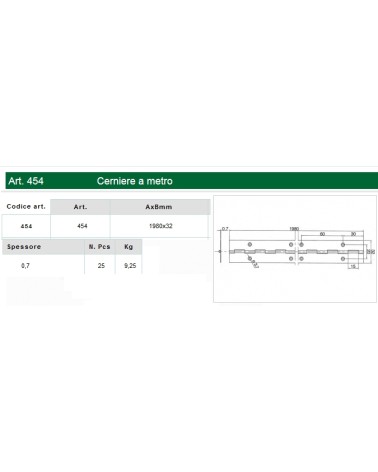 CERNIERA A MT ACC OTT  2MT