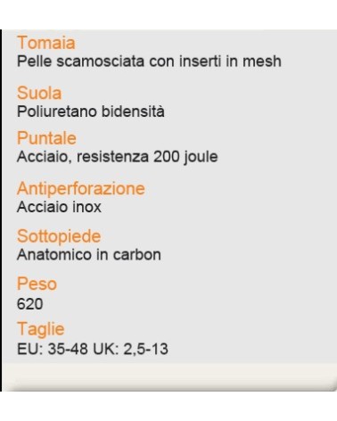 7248G SCARPA BASSA S1P T37