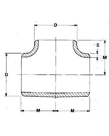 TEE A SALD 1/2"   21,3X2,0