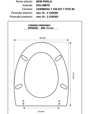 SEDILE PERLA NEW BIANCO   