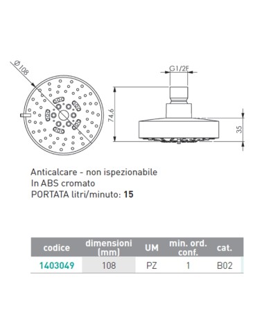 SOFFIONE D.108 5FUNZ.CROMO