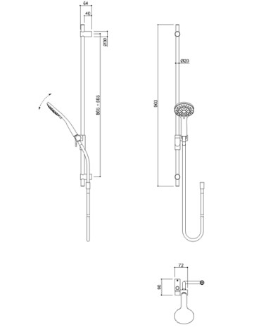 SALISC INOX diametro 20 H900 REGOL