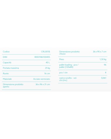 CARRELLO SPESA ROLLY BLU  