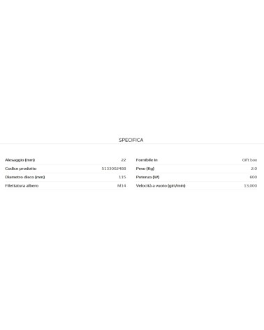 SMERIGLIAT600W RAG600-G115