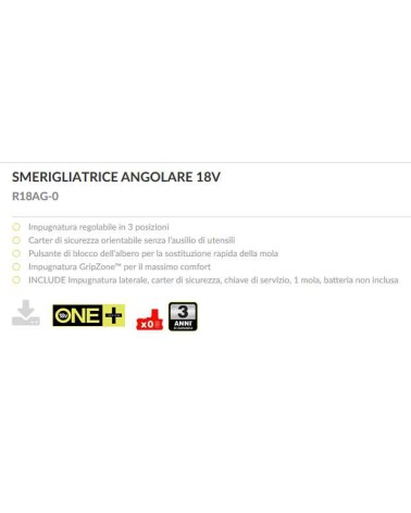 SMERIGL NUDA BATT R18AG-0 