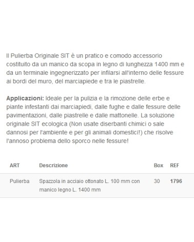 PULITORE ERBA FESSURE C/MA