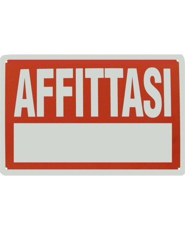 CARTELLO PLASTICA AFFITTASI 30X20CM