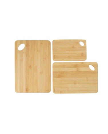 SET 3 TAGLIERI RETTANGOLARI CON FORO IN BAMBU